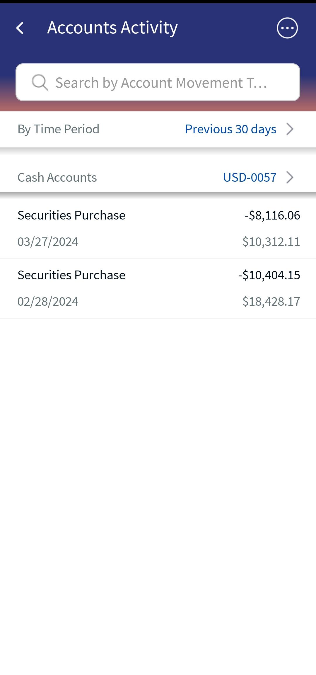 Account Activity